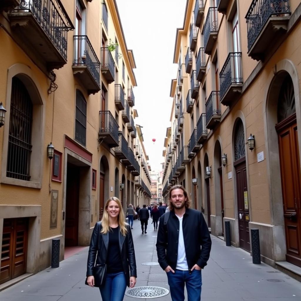 Exploring the vibrant streets of Barcelona with ais'g homestay.