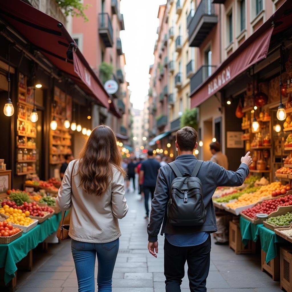 Exploring Barcelona with a local host