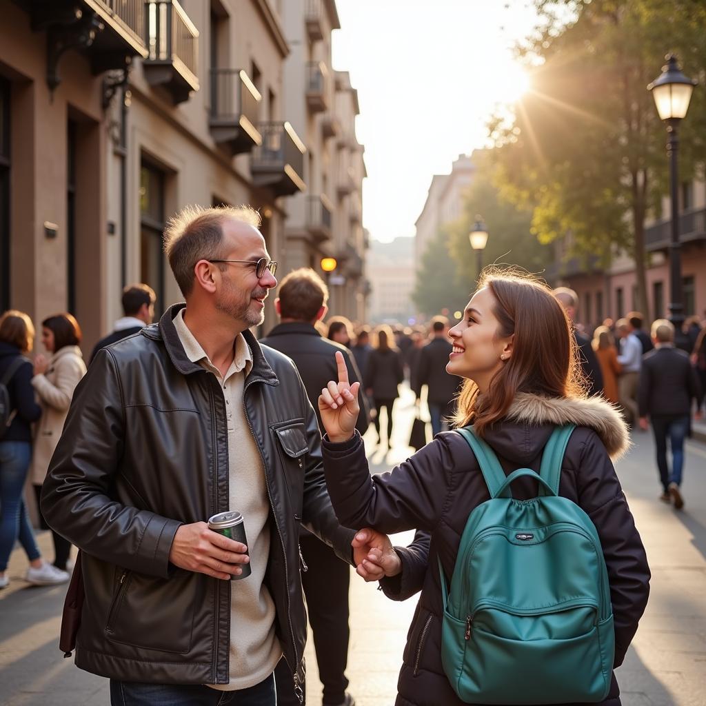 Exploring Barcelona with a host family