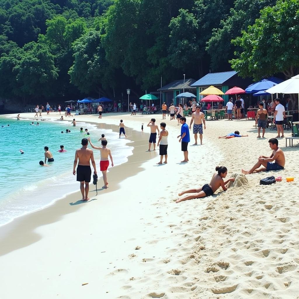 Exploring Batu Buruk Beach near Homestay