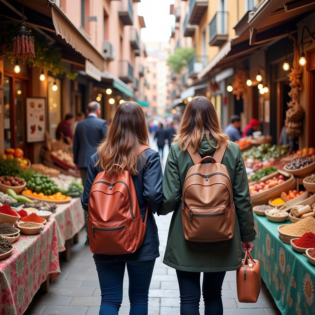 Exploring a Local Market with a Spanish Homestay Host