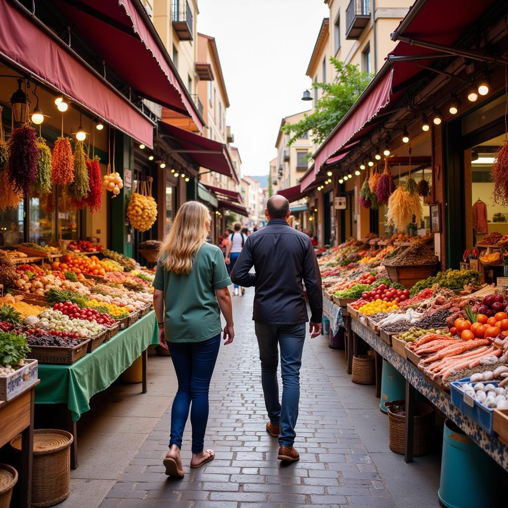 Exploring a Local Spanish Market with Host