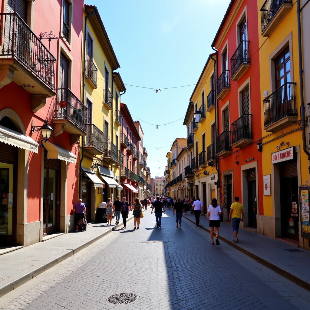 Exploring a Spanish city