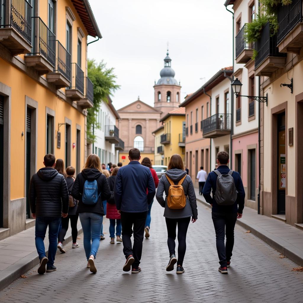 Exploring a Spanish Town with Homestay Host