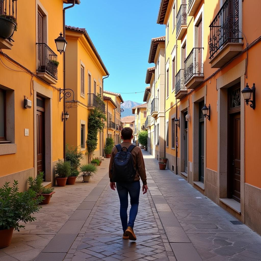 Exploring a Spanish village with local guide