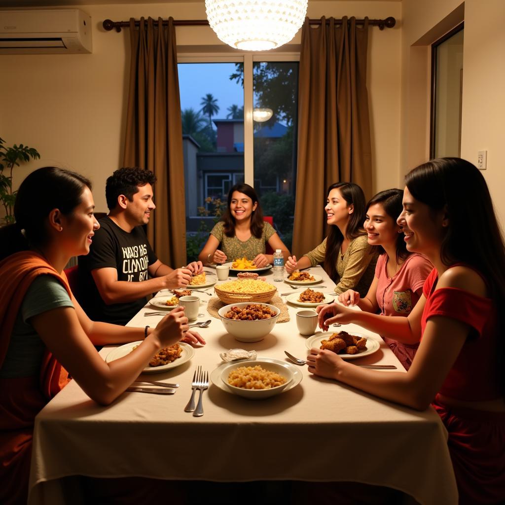 Family Dinner at a Noida Homestay