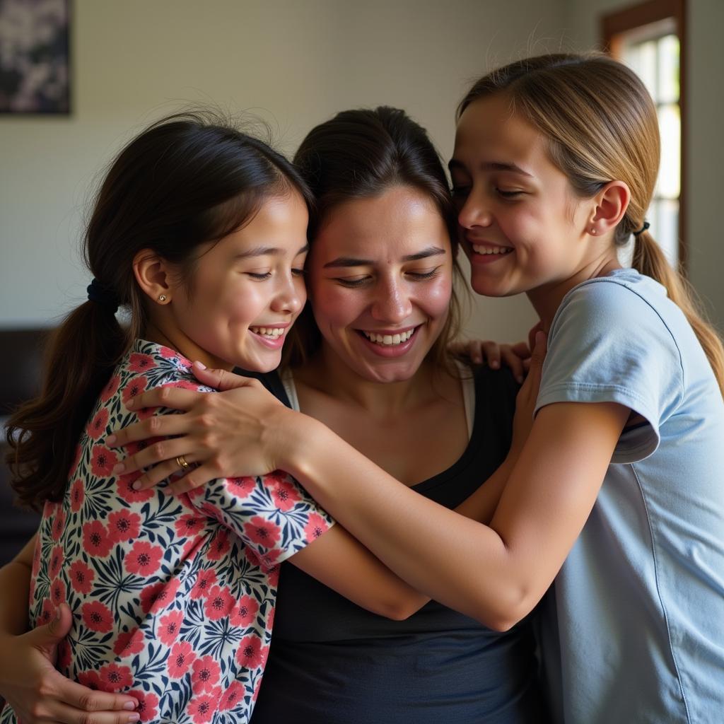 Saying goodbye to a Cuban homestay family