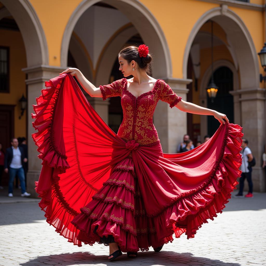 Passionate Flamenco Dancer in Seville