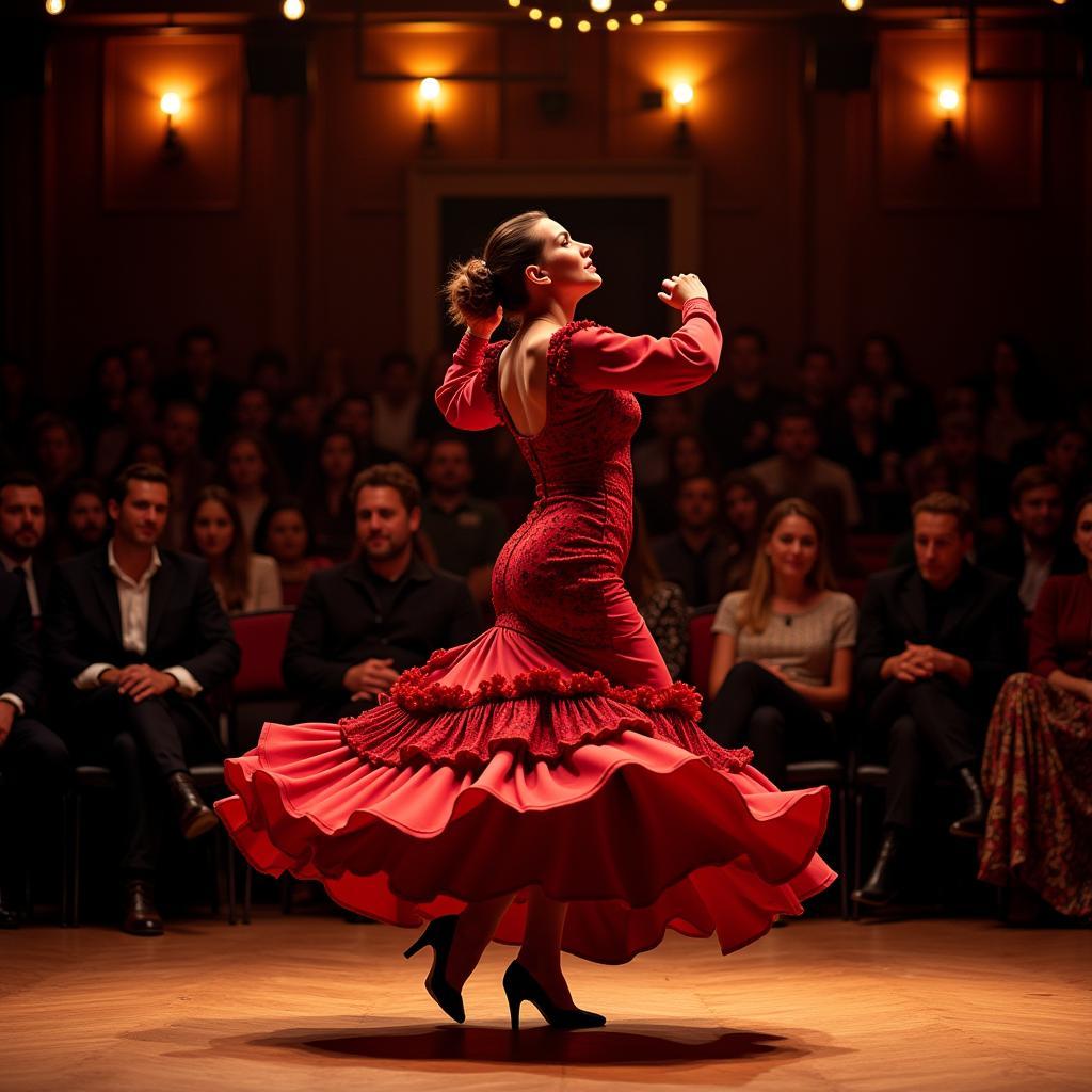 Flamenco dancer performing in Seville