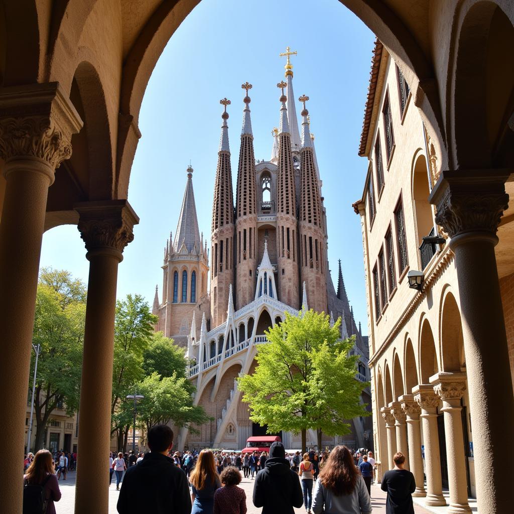 Exploring Gaudi's Architecture in Barcelona during a Homestay