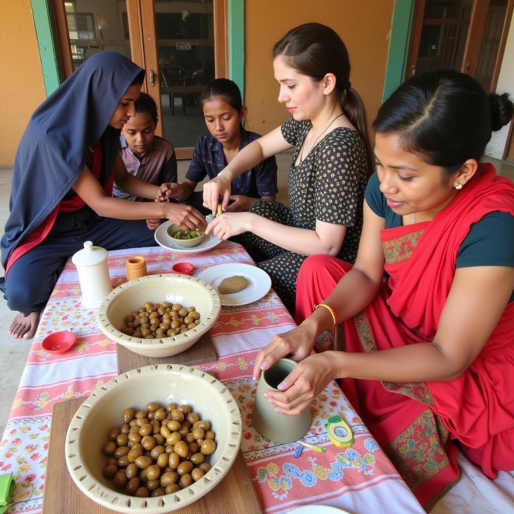 Guests participating in activities at a Ghatshila homestay