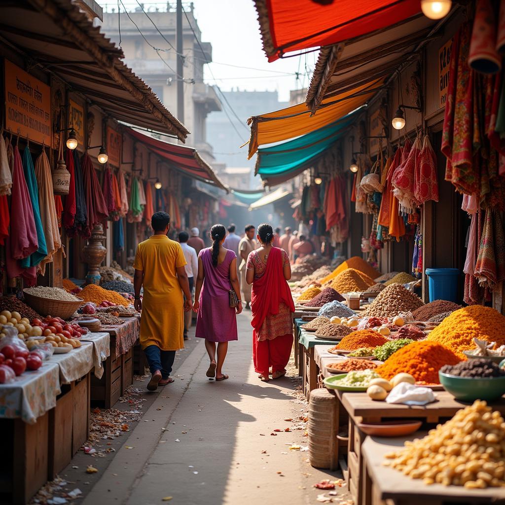 Guests exploring the local market near their Ghatshila homestay