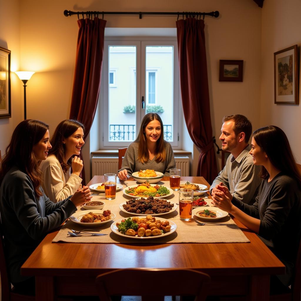 Family Meal in a Glenavon Homestay