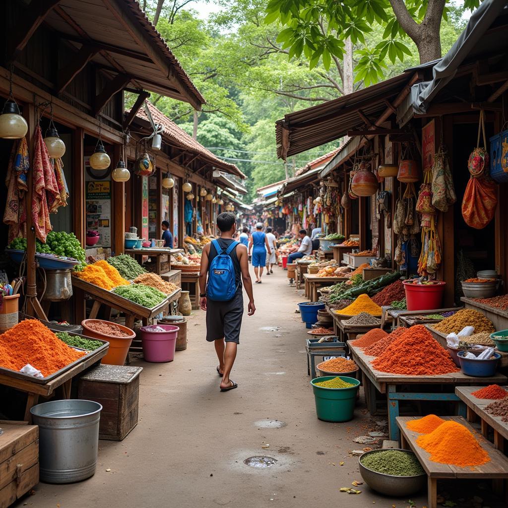 Exploring a Local Market Near a Goa Homestay