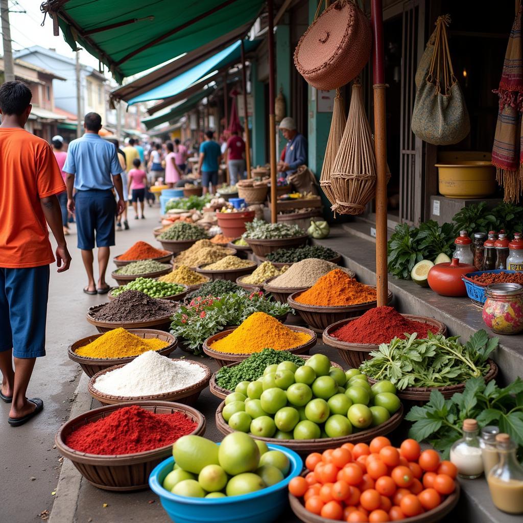 Exploring a local market near a homestay in Panjim, Goa