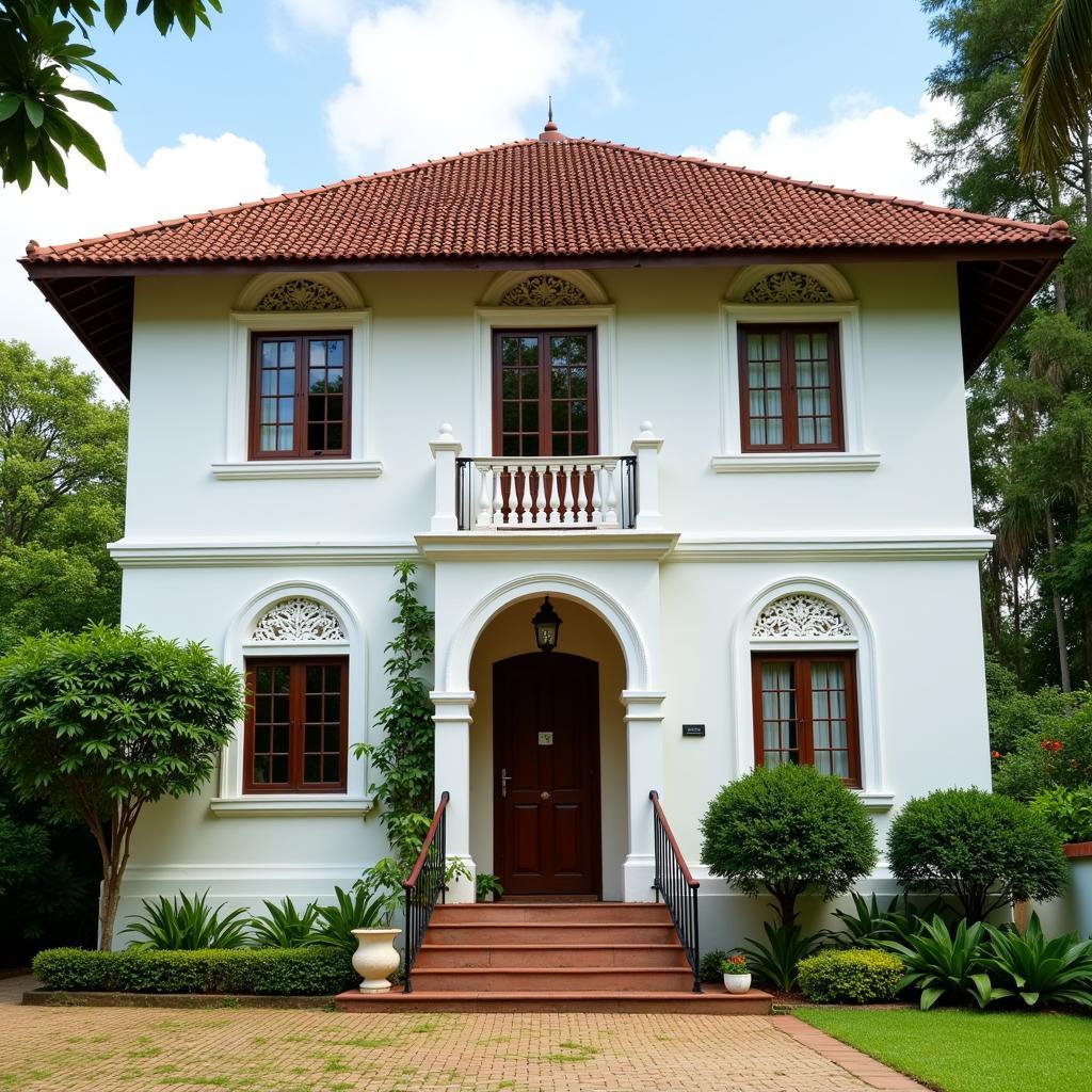 Exterior of a traditional Goan Portuguese homestay