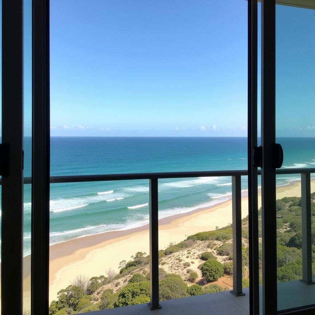 Stunning beach view from a Gold Coast homestay location