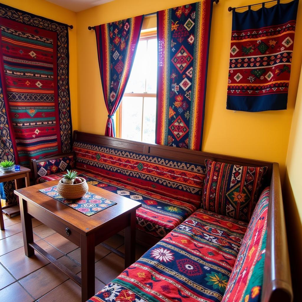 Guatemalan Textiles in a Flores Homestay