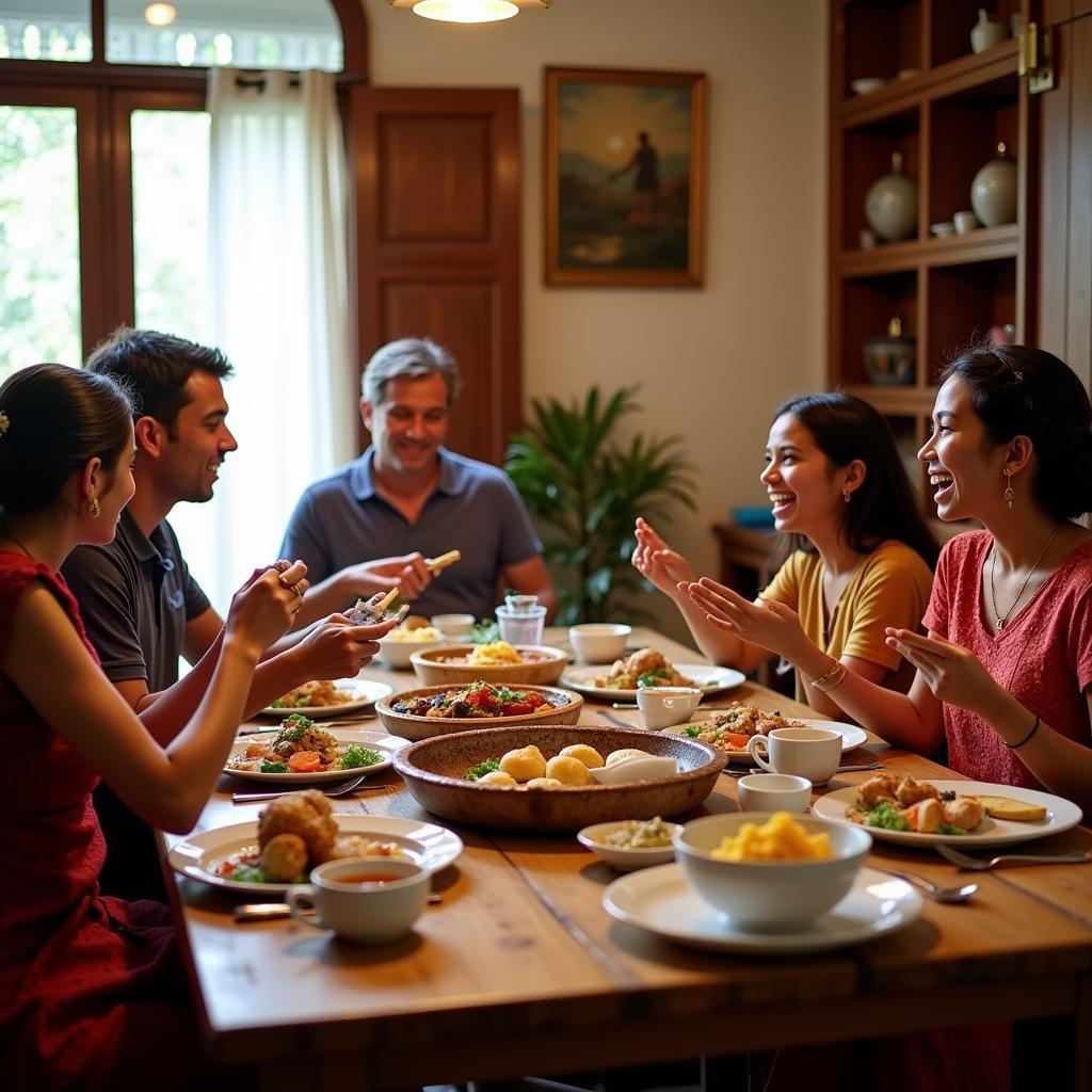 Family Meal at Guruvayur Homestay