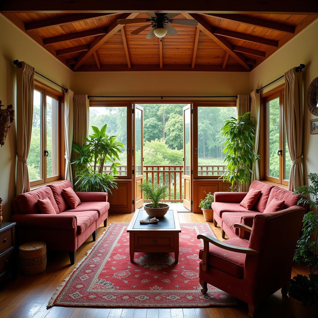 Cozy living room in a Guwahati homestay