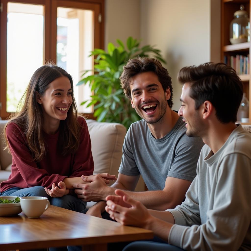 Traveler enjoying their homestay experience