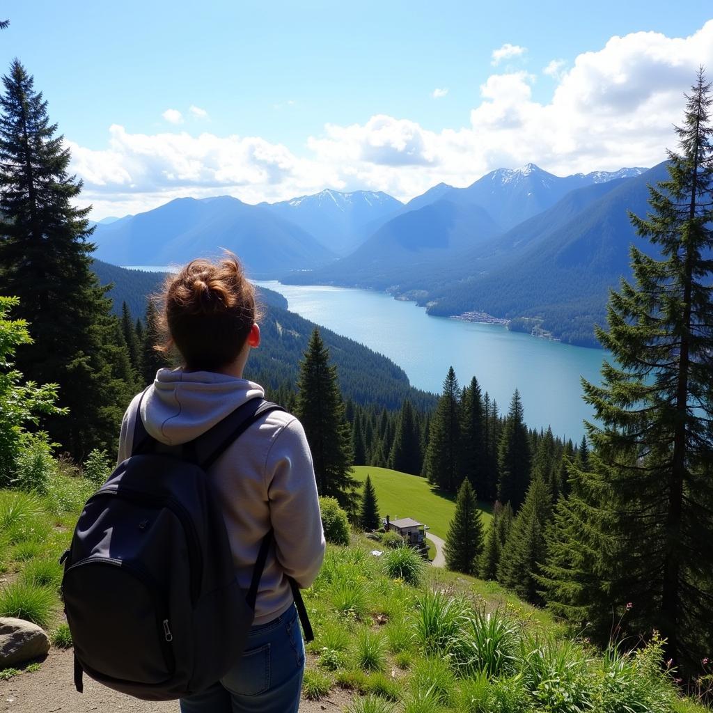 A homestay student enjoys their time in North Vancouver.