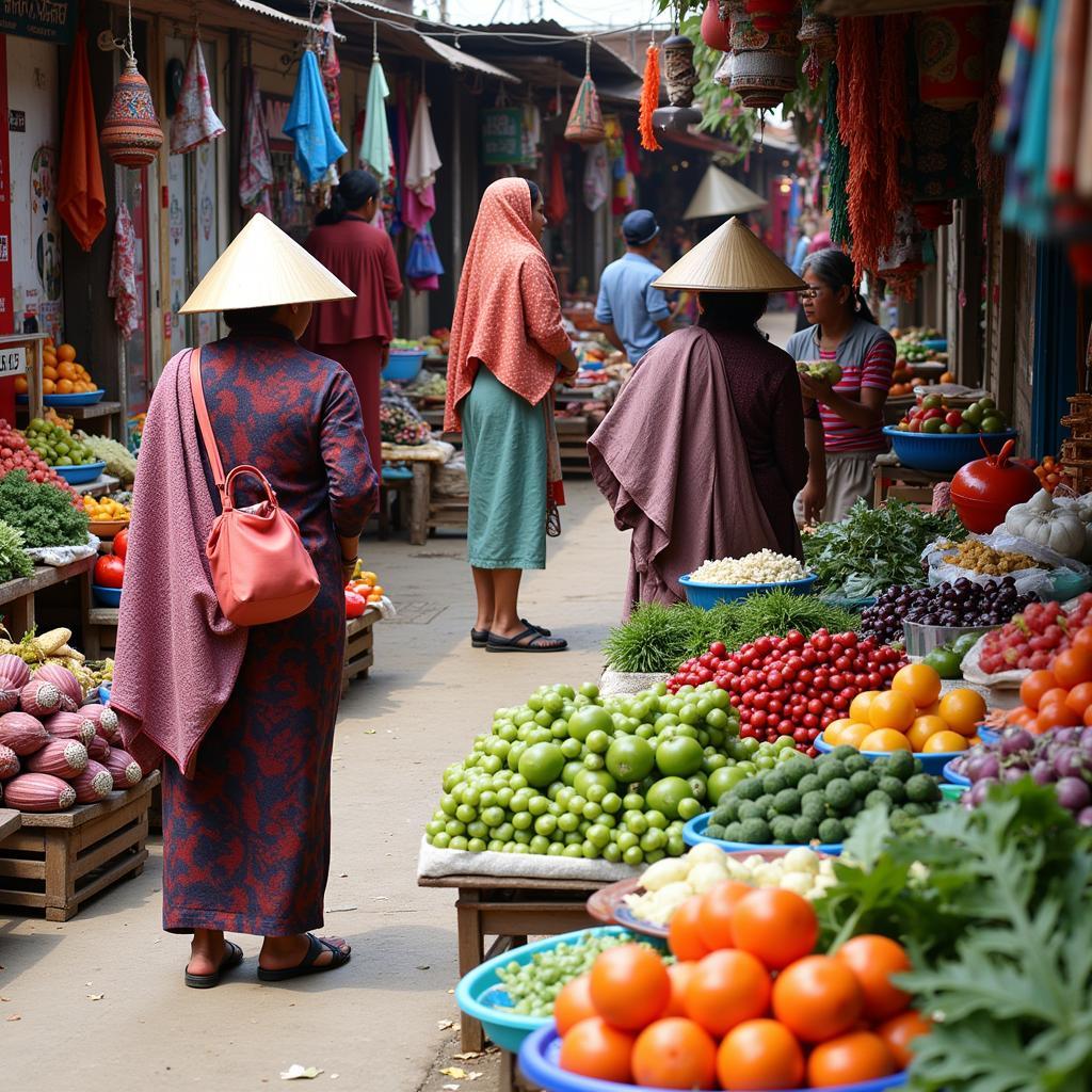 Visiting a local market in Sillery Gaon