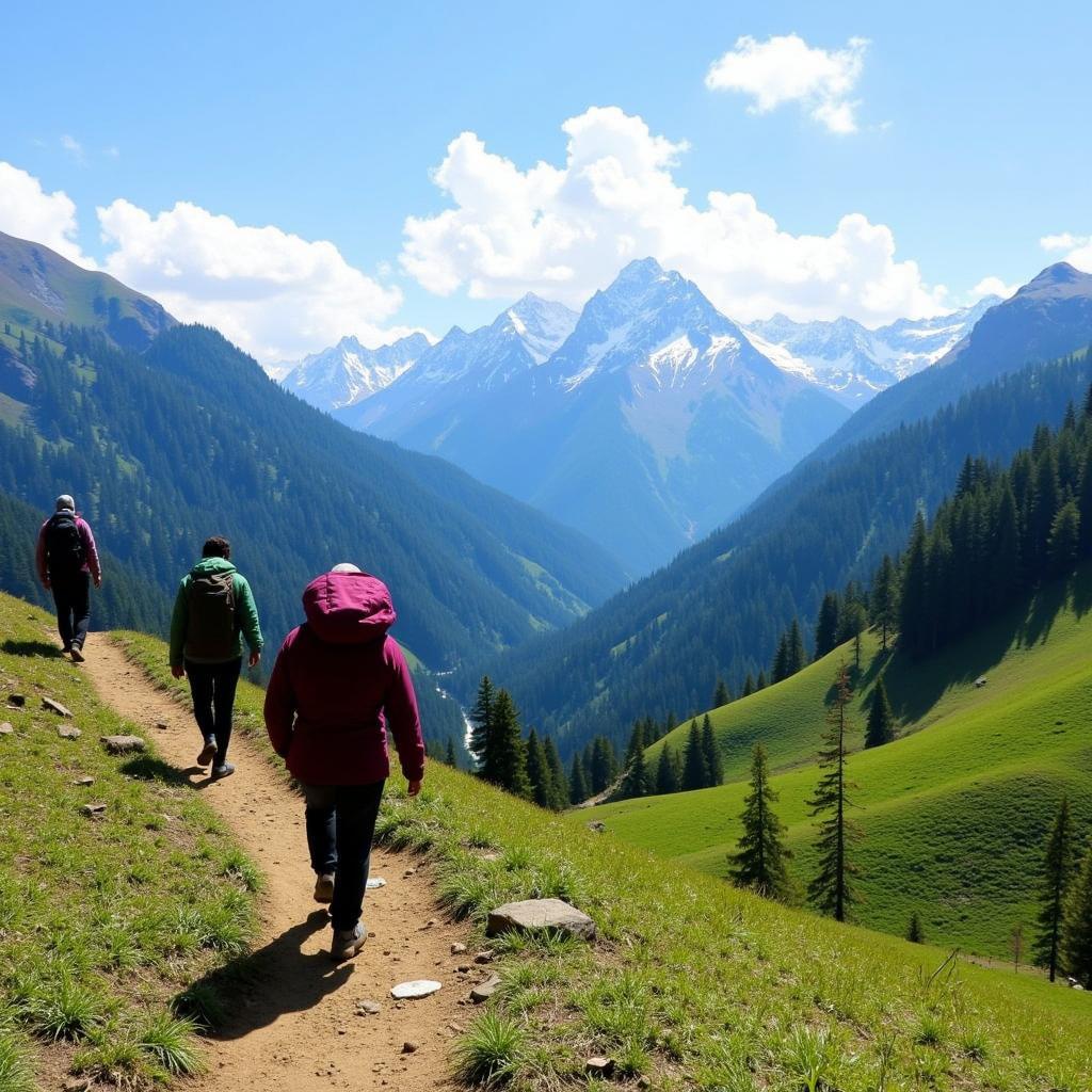 Trekking through the picturesque landscapes surrounding Sillery Gaon