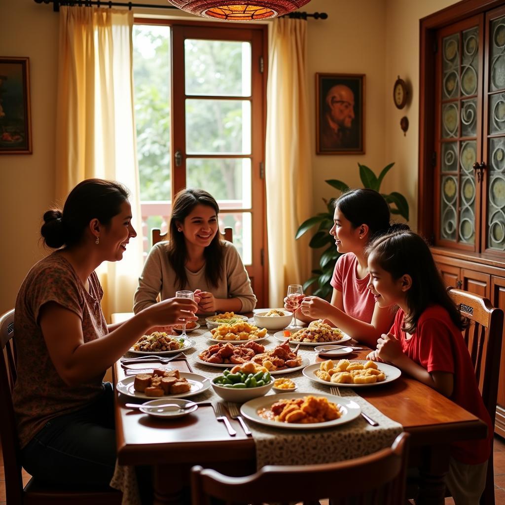 Family meal in a Bandra homestay