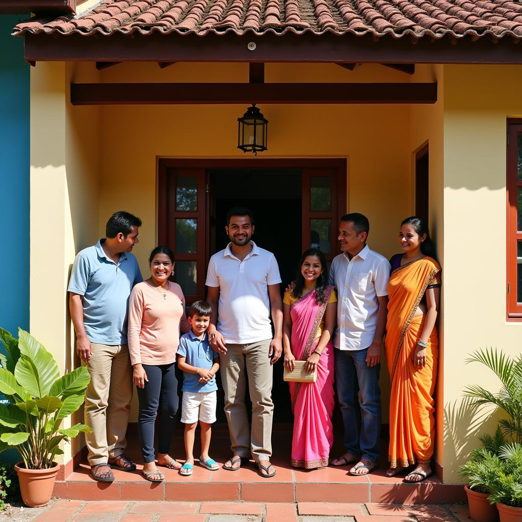 Goan Family Welcoming Guests