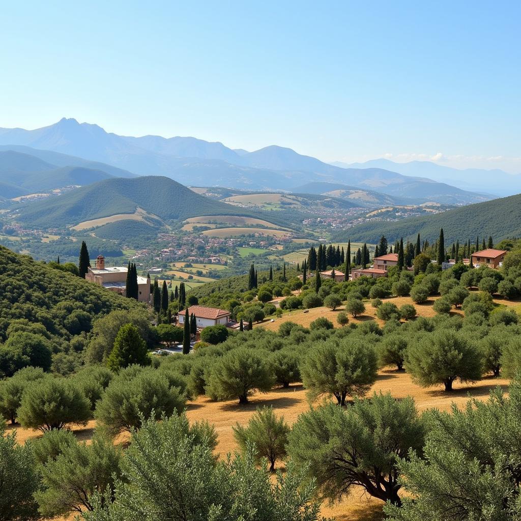 Scenic view of the Spanish countryside near Bay Waterloo