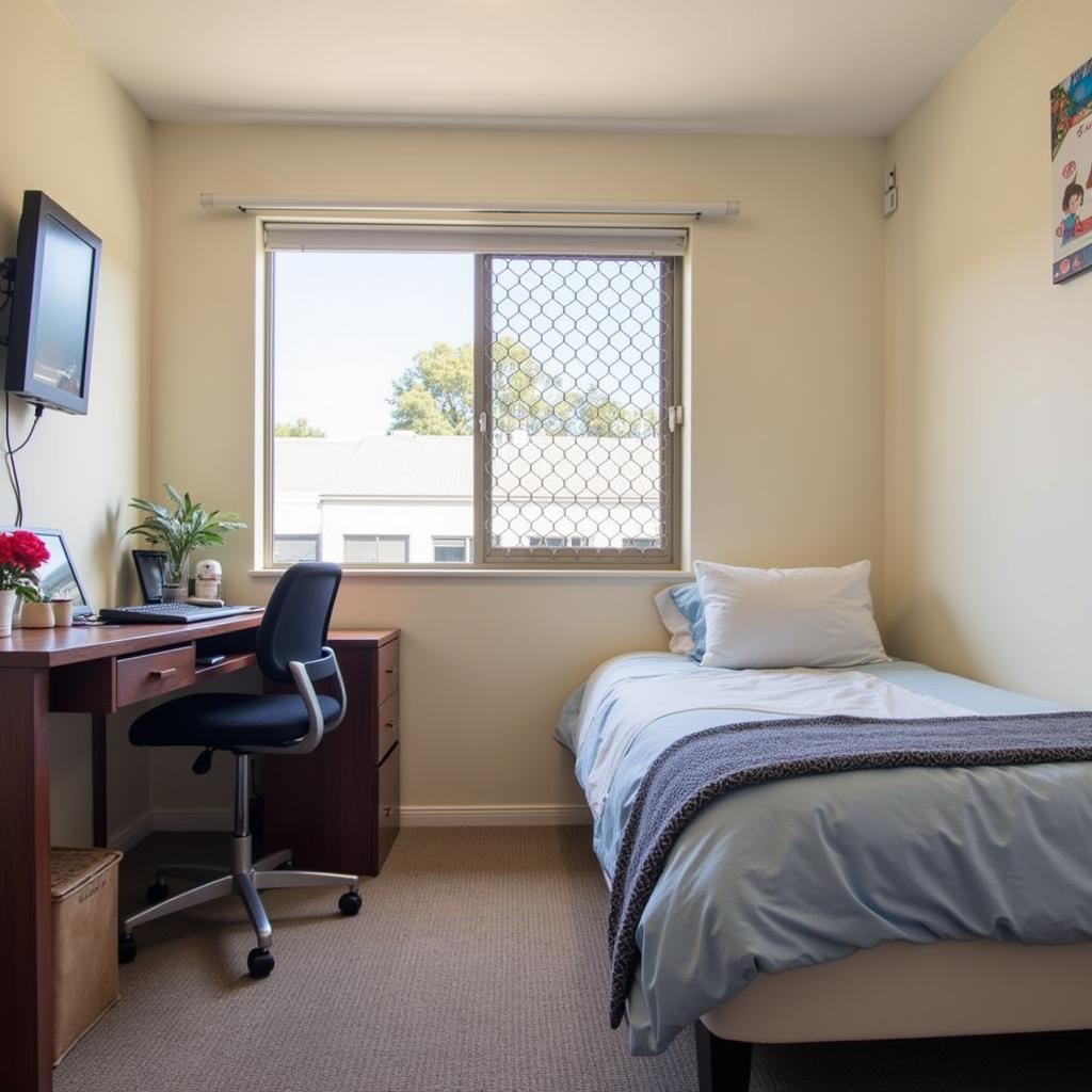 Student's comfortable room in Brisbane homestay