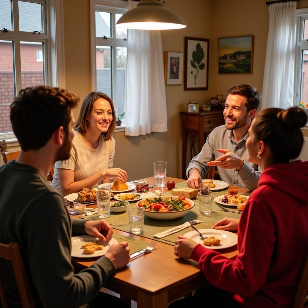 Bristol Homestay Family Dinner