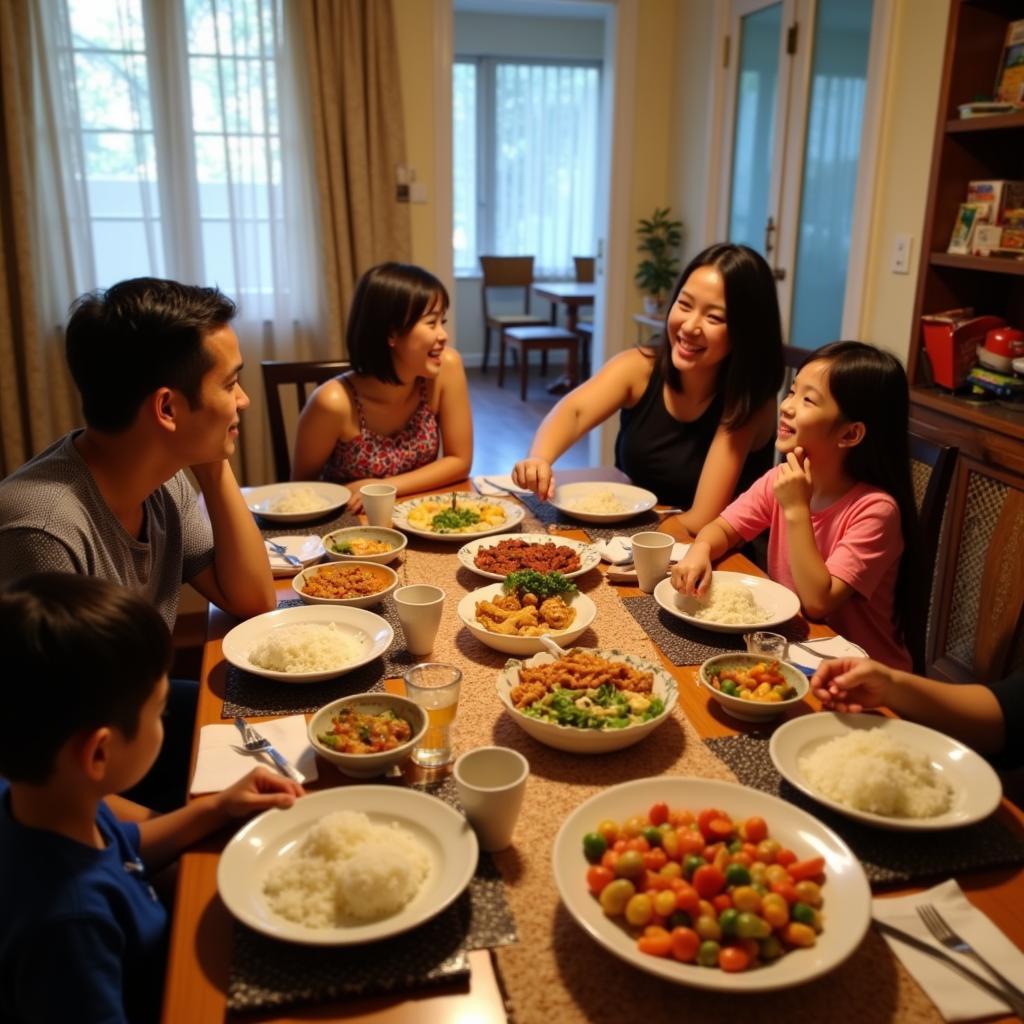 Enjoying a Home-Cooked Meal with a Malaysian Family