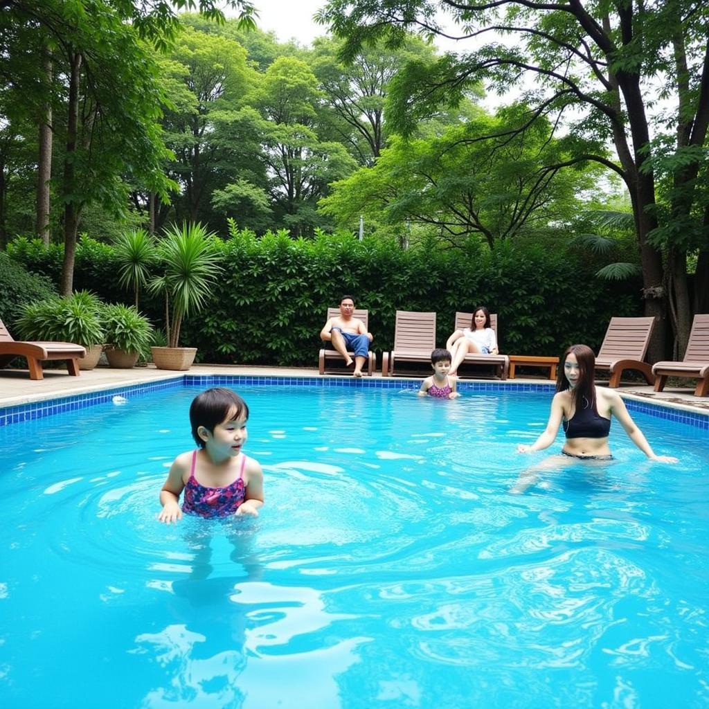 Relaxing pool view at a Kuala Lumpur homestay