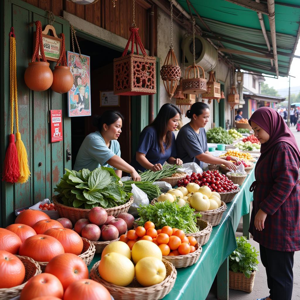 Exploring a Local Market Near Langkawi with Homestay Host