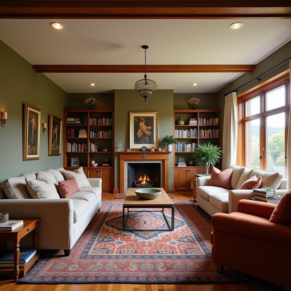 Comfortable Living Room in a Homestay in Livingston, UK