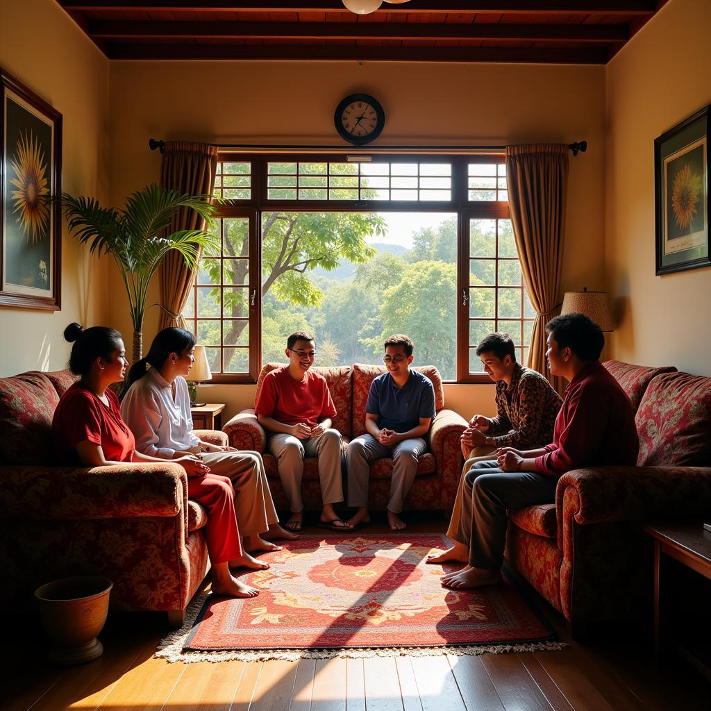 Cozy living room in a Melaka homestay