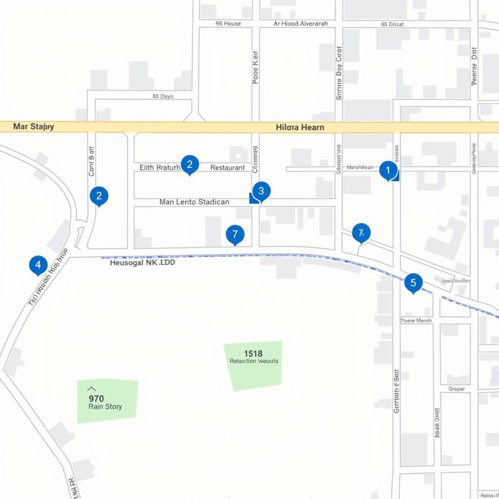 Map showing homestays located near Capilano University with transportation options