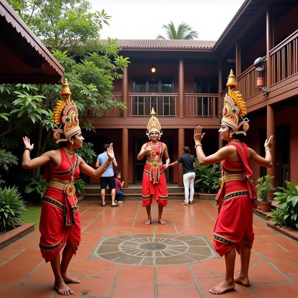 Cultural performance at a homestay in Nedumbassery