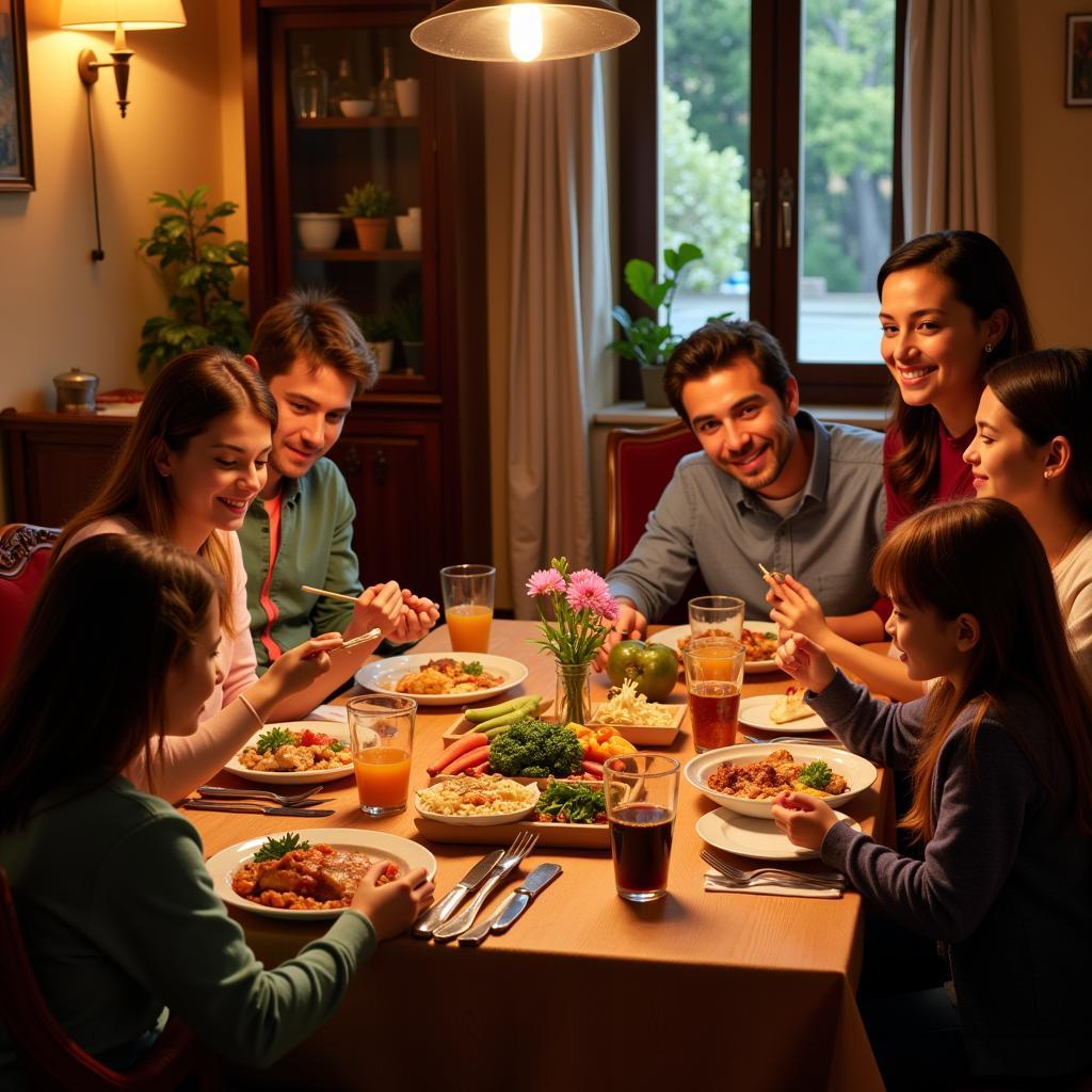 Homestay Family Dinner in Spain