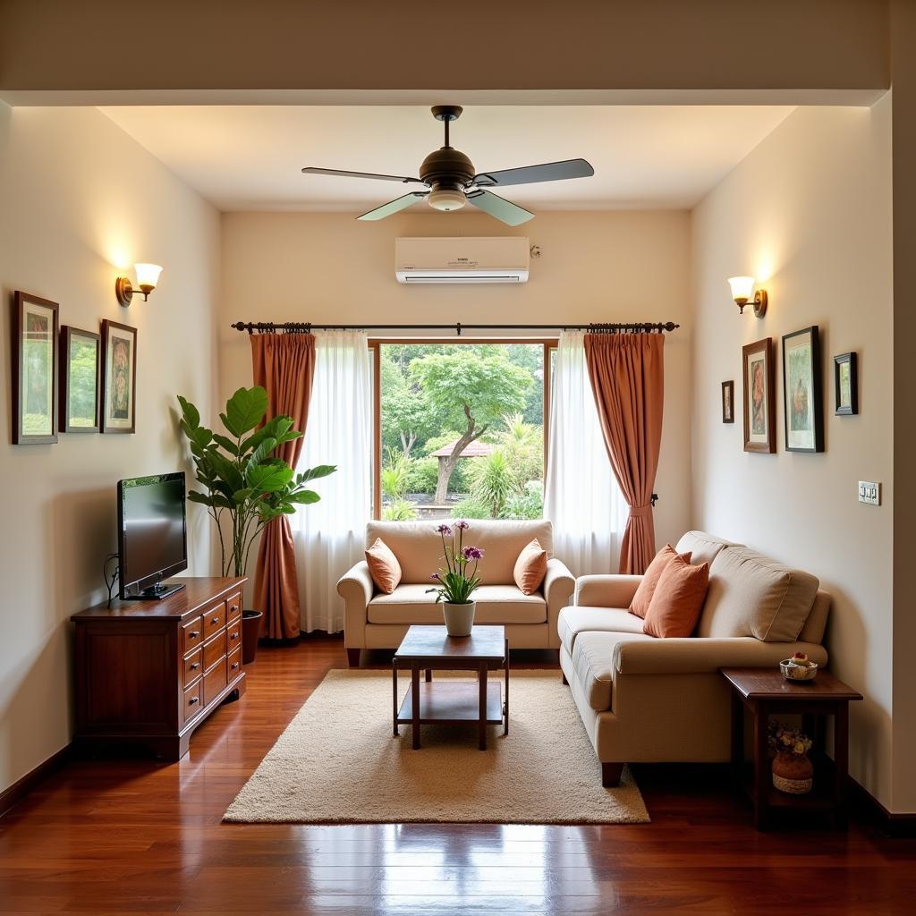 Comfortable living room in a Porur homestay