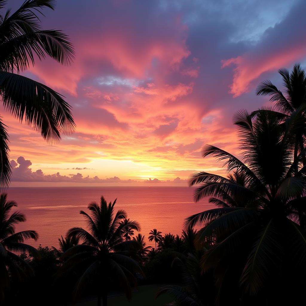 Sunset View from a Homestay in Puri Karimunjawa