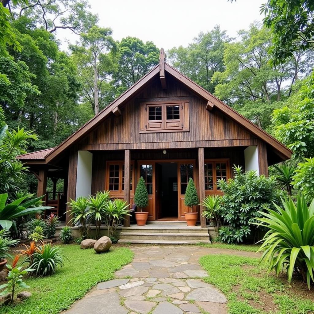 Exterior view of the rock chalet homestay in Kudat, Sabah