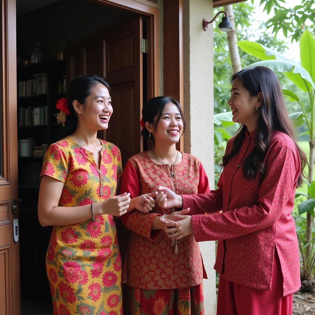 Malaysian Family Welcoming Guests in Rompin Pahang