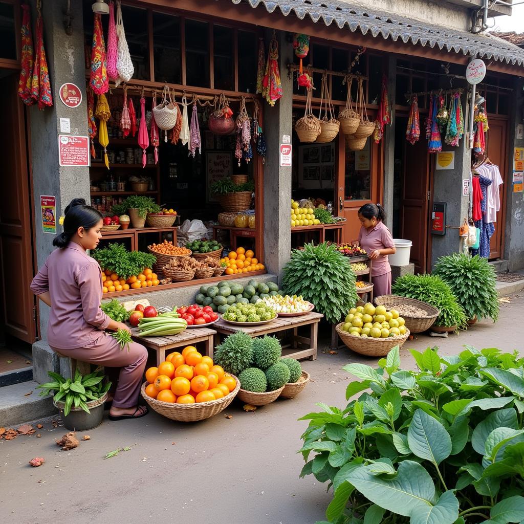 Exploring a vibrant local market near a Sri Gombak homestay