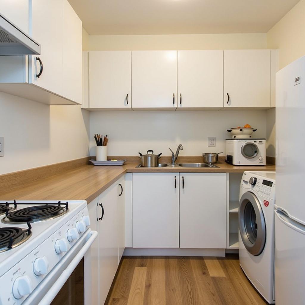 Modern kitchen in a homestay suite in Washington DC