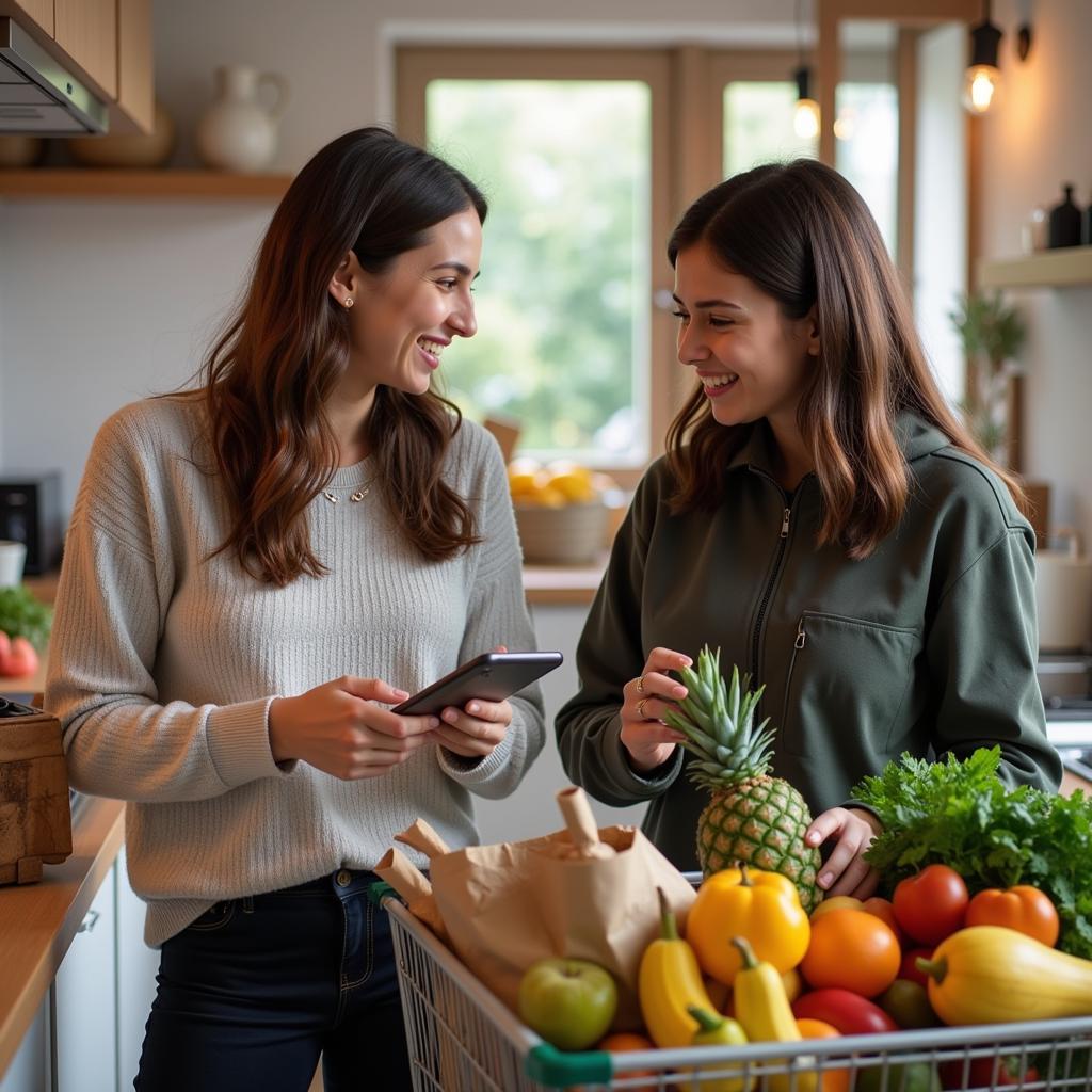 Homestay Supervisor and Asylum Seeker Grocery Shopping