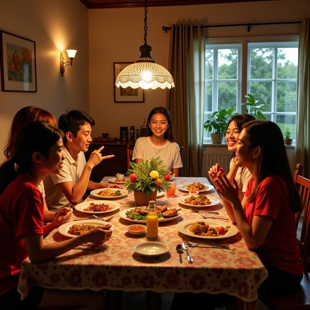 Family Dinner at a Taman Bidara Homestay