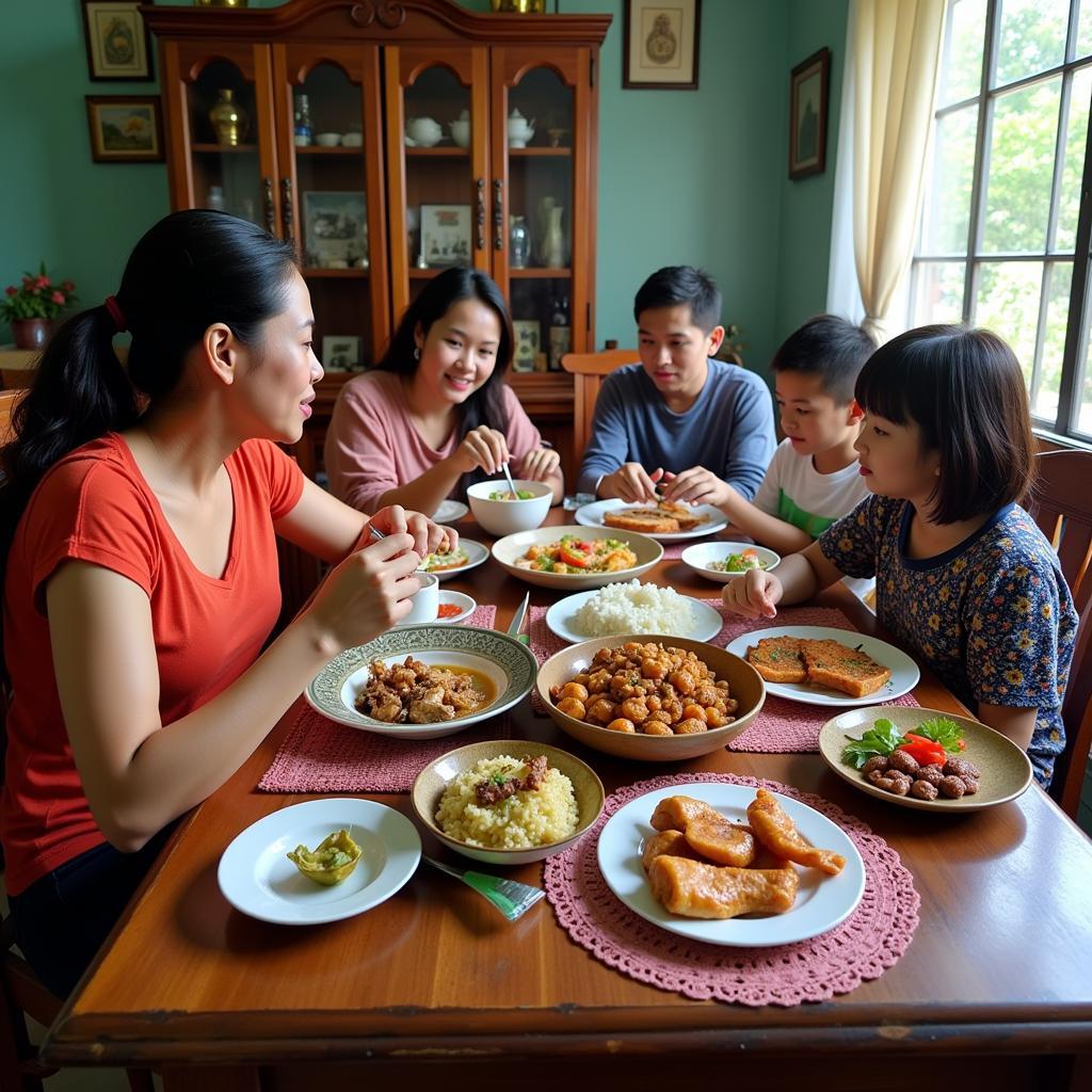 Sharing a Meal with a Malay Family in Ulu Melaka